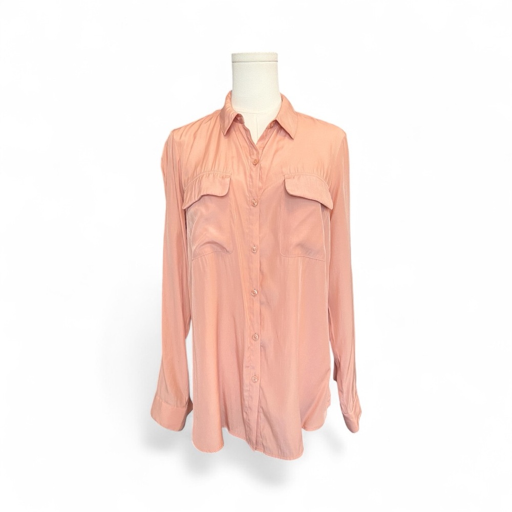 🆕 🌸✨ NWOT EXPRESS Light Pink Blush Button Up Blouse | Sz M